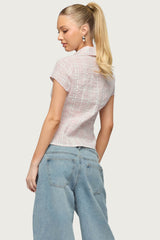 Naiah Plaid Tailored Button Up Shirt