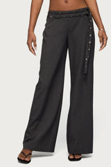 Cruz Double Belt Baggy Tailored Trousers
