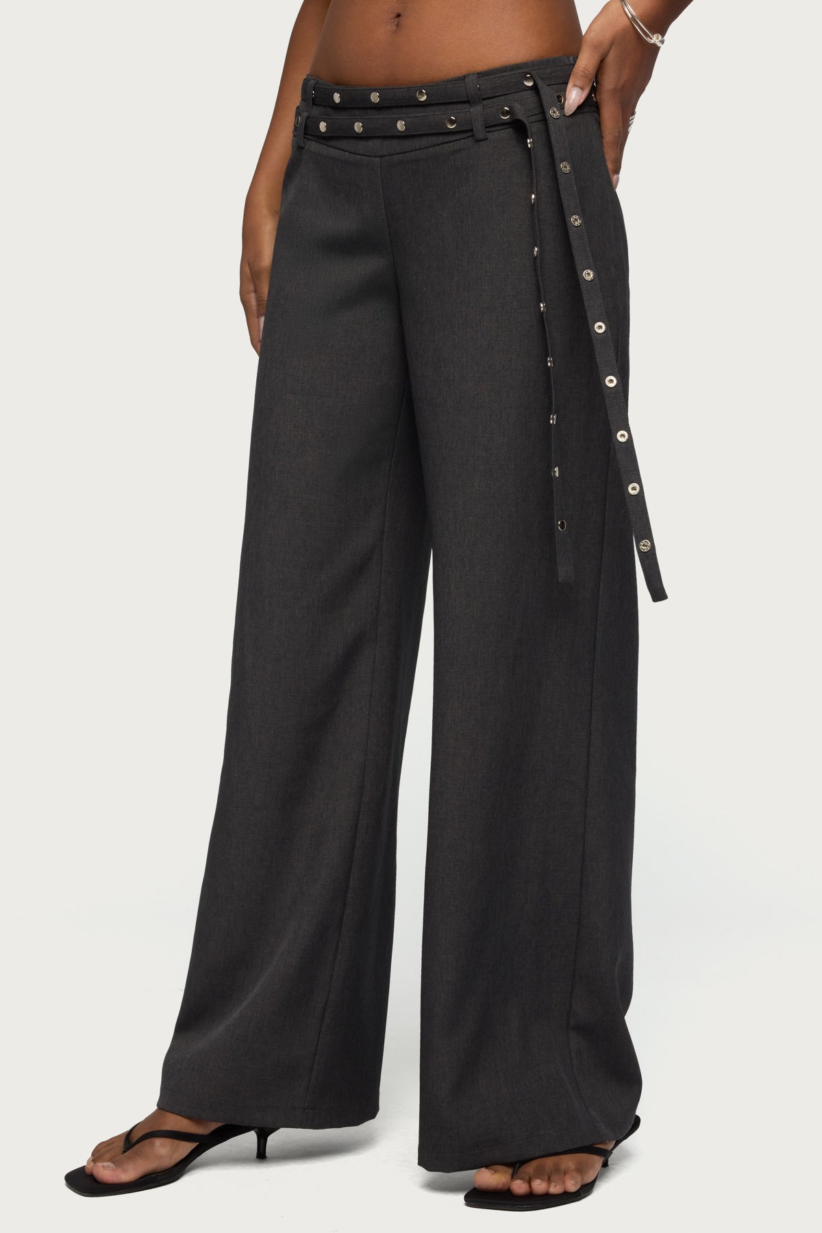 Cruz Double Belt Baggy Tailored Trousers