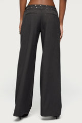 Cruz Double Belt Baggy Tailored Trousers
