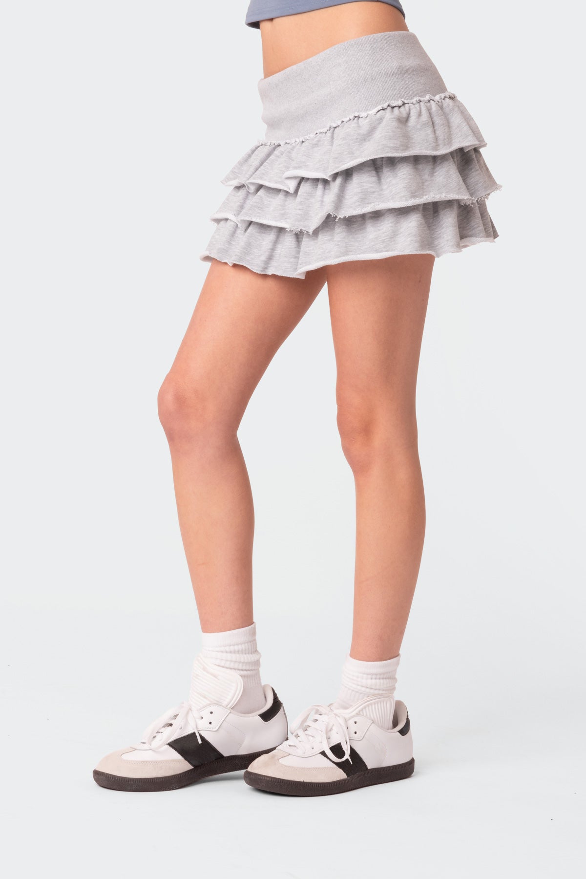 Martina Ruffle Terry Mini Skirt