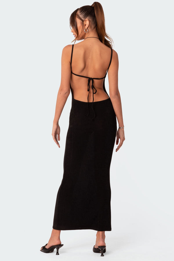Clea Open Back Maxi Dress