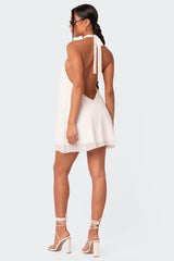 Palma Open Back Halter Mini Dress