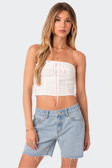 Poplin Bustier Top