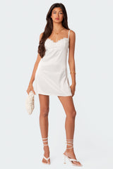 Rowan Mini Satin Effect Slip Dress