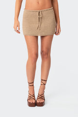 Baeside Crochet Mini Skirt