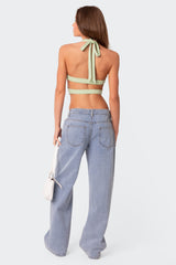 Cady Tie Front Cut Out Top