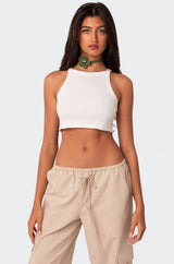 Square Neck Cropped Tank Top