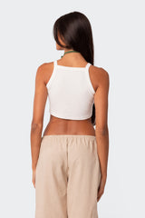 Square Neck Cropped Tank Top