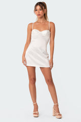 Essence Satin Effect Cupped Mini Dress