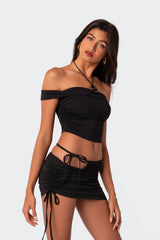 Jackie Side Ruched Tube Top