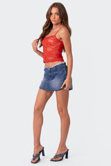 Gianna Sheer Lace Tank Top