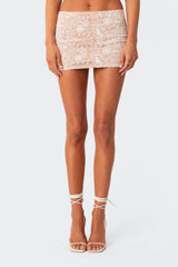 Wispy Lace Mini Skirt