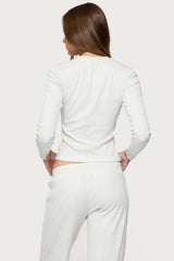 Cicilia Long Sleeve Ribbed T Shirt
