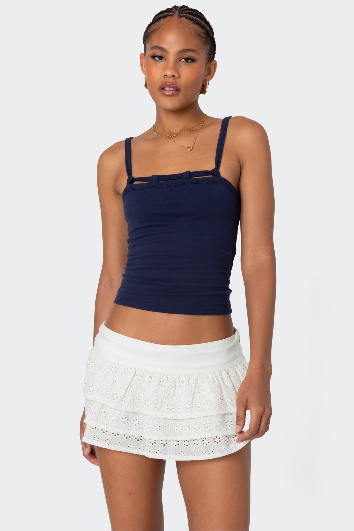 Looped Neckline Tank Top