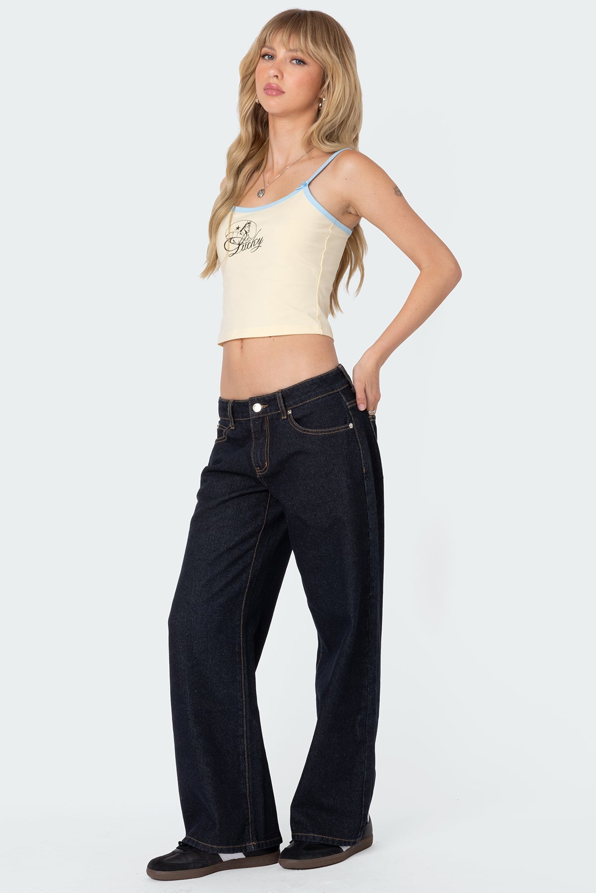 Petite Raelynn Washed Low Rise Jeans