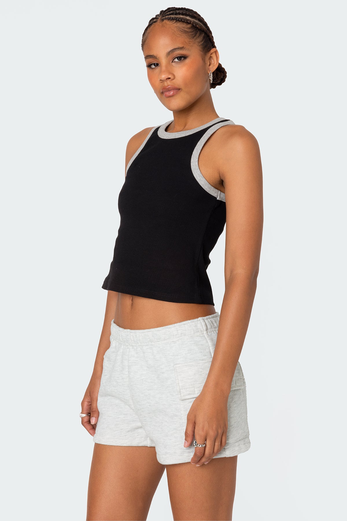 Wes Contrast Ribbed Tank Top