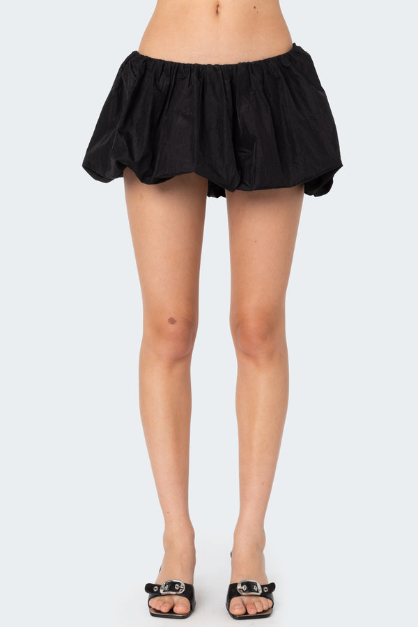 Jora Nylon Bubble Mini Skirt