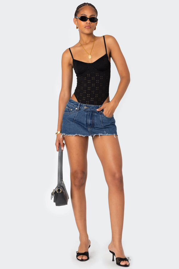 Raven Cupped Eyelet Bodysuit