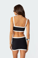 Sutton Contrast Ribbed Bra Top