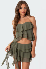 Nico Ruffled Strapless Top