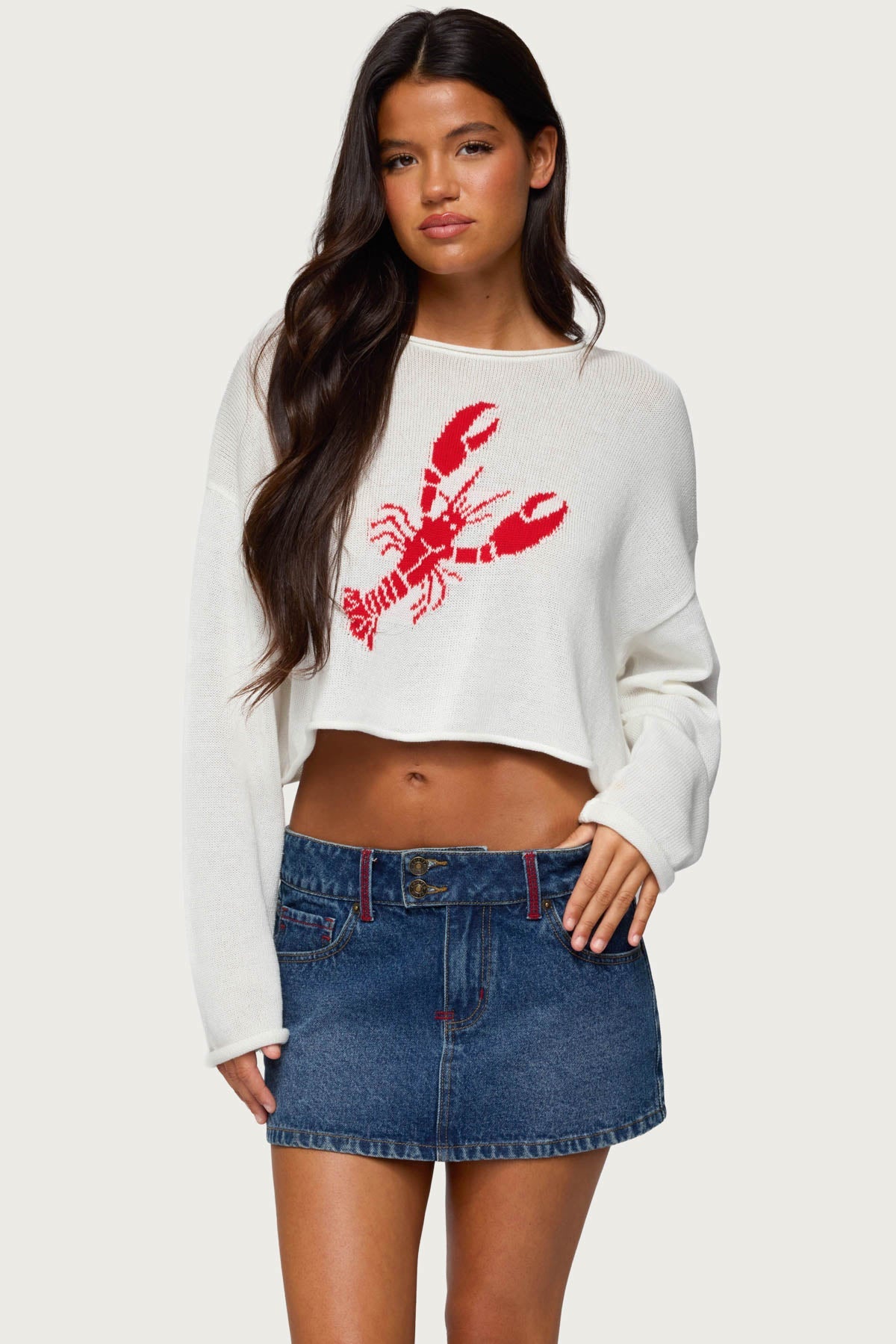Lobster Babe Oversized Knit Top