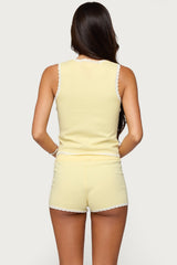 Leila Scalloped Knit Tank Top