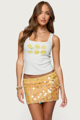 Lemon Drop Ribbed Tank Top