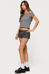 Amanda Striped Off Shoulder Top