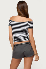 Amanda Striped Off Shoulder Top