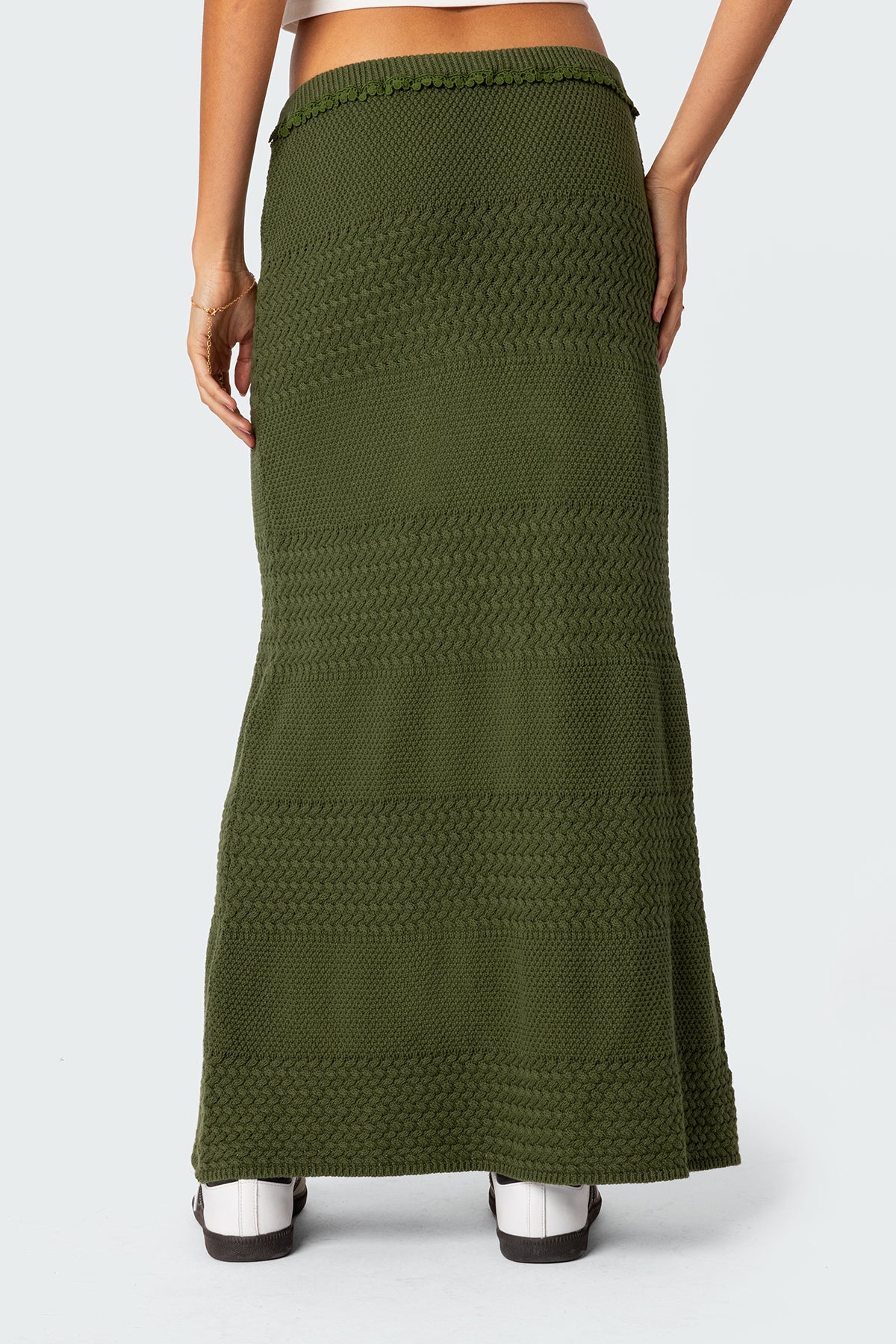 Garner Textured Knit Maxi Skirt