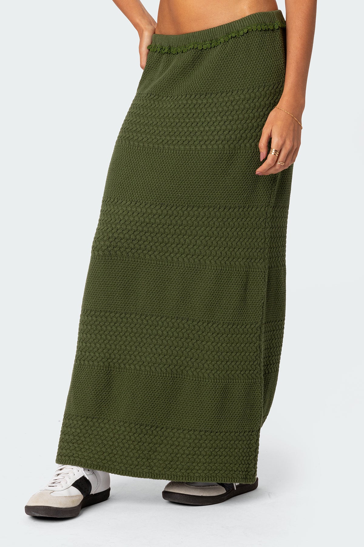 Garner Textured Knit Maxi Skirt