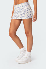 Sinclair Printed Pointelle Mini Skirt