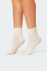 Frilled Hem Socks