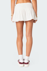 Camellia Cotton Scrunch Mini Skirt