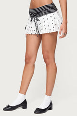 Marniee Mixed Print Pleated Mini Skort