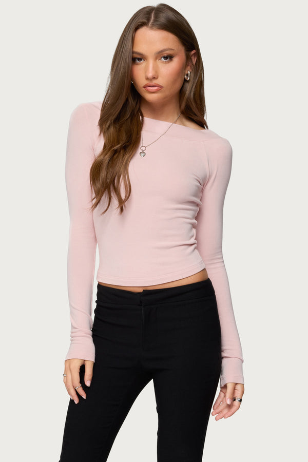 Embry Boat Neck Raglan Top