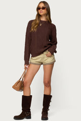 Jessy Cable Knit Oversized Sweater