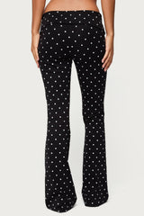 Daliya Polka Dot Fold Over Trousers