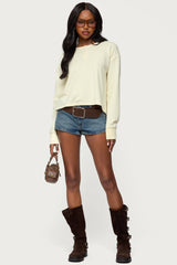 Deni Long Sleeve Henley Waffle Top