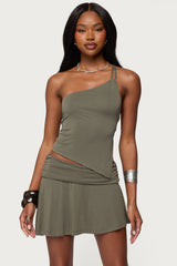 Janah Asymmetric One Shoulder Backless Top