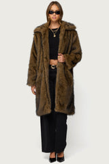 Saphira Oversized Faux Fur Maxi Coat
