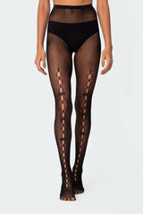 Bowtie Cutout Tights