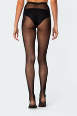 Bowtie Cutout Tights