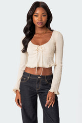 Lacey Long Sleeve Knit Top