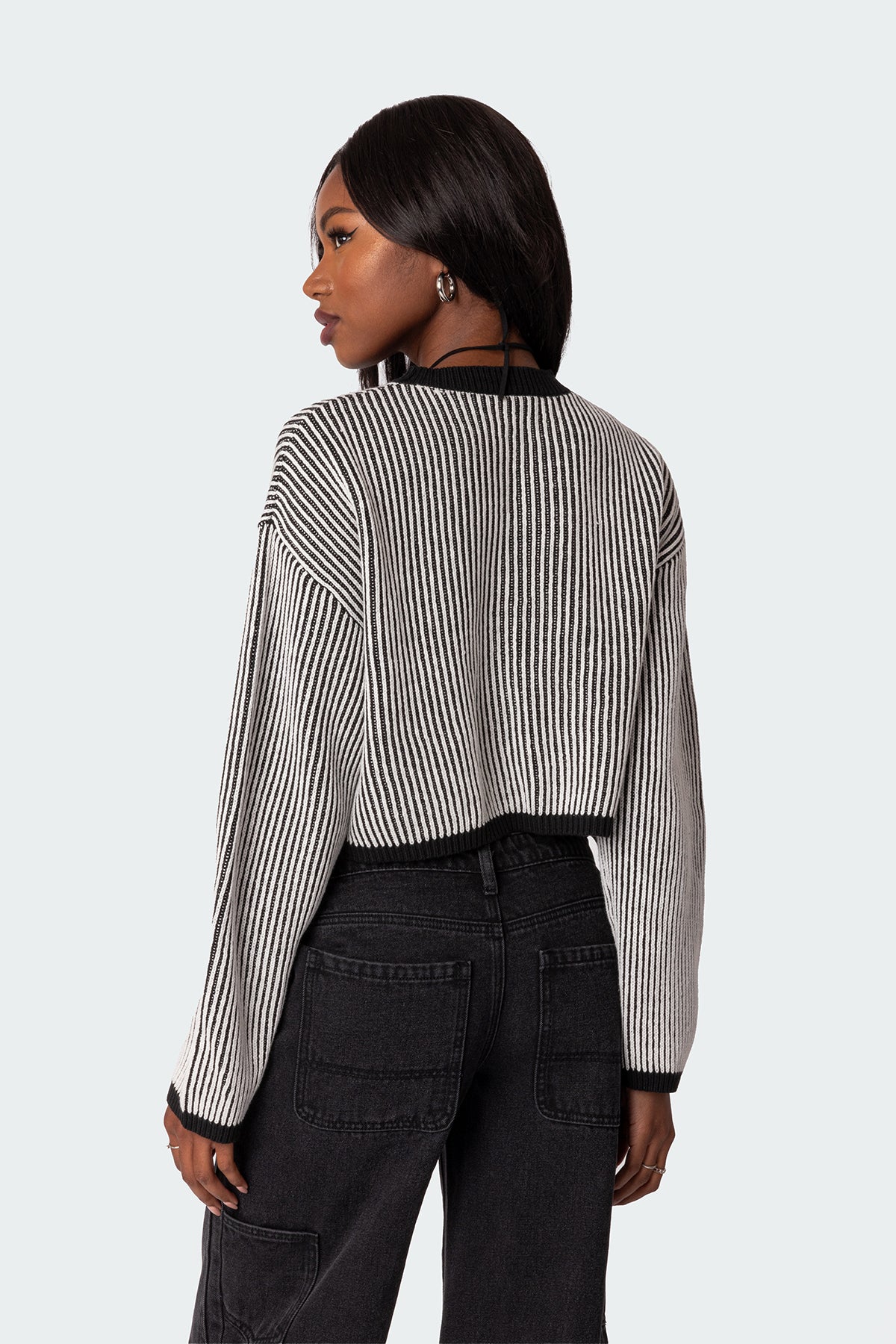 Gwenyth Textured Cropped Sweater