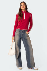 Gio Contrast Stitch Top