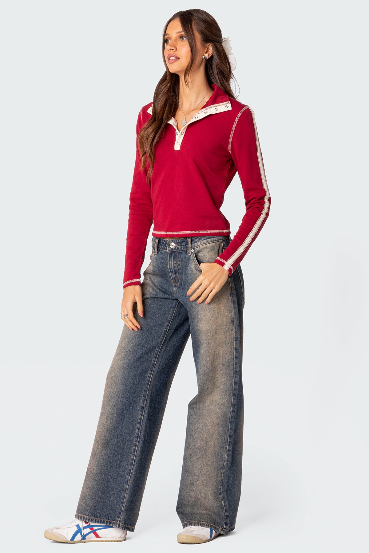 Raelynn Washed Low Rise Jeans