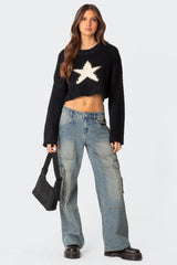 Mega Star Cropped Sweater