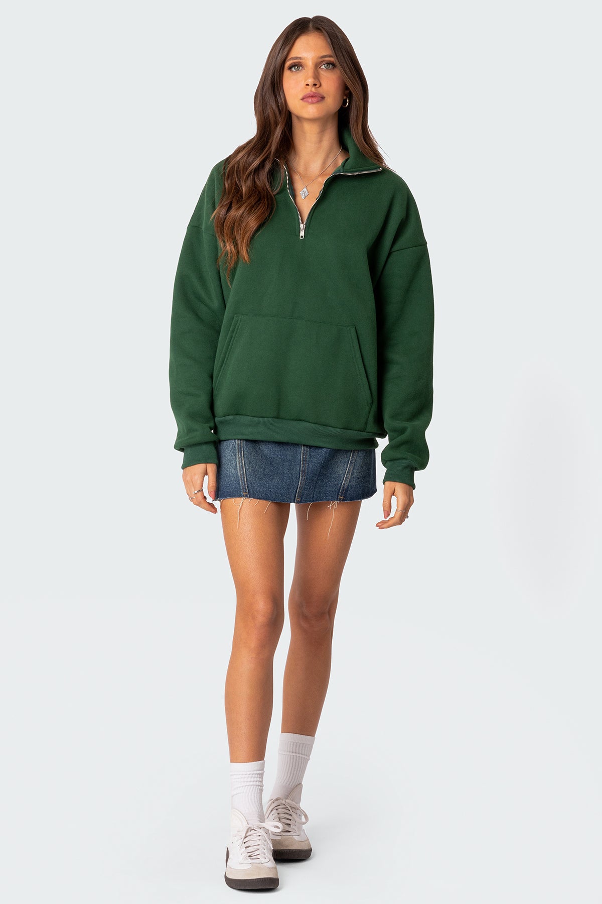 Oversized Quarter Zip Sweatshirt